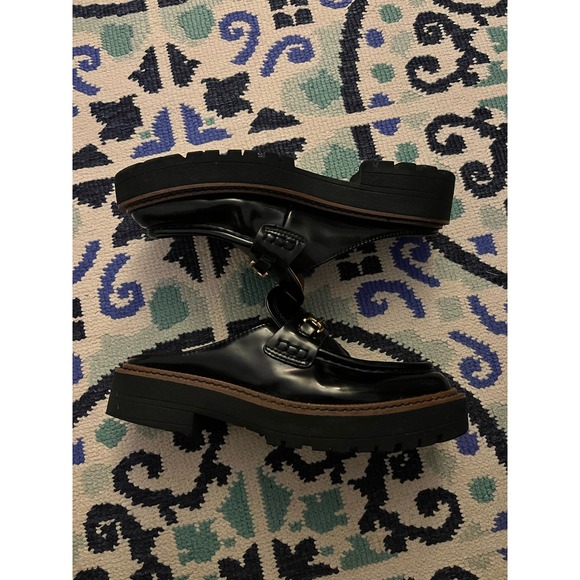Sam Edelman LENNON LUG SOLE MULE Black Leather Sz 6 - Picture 3 of 6